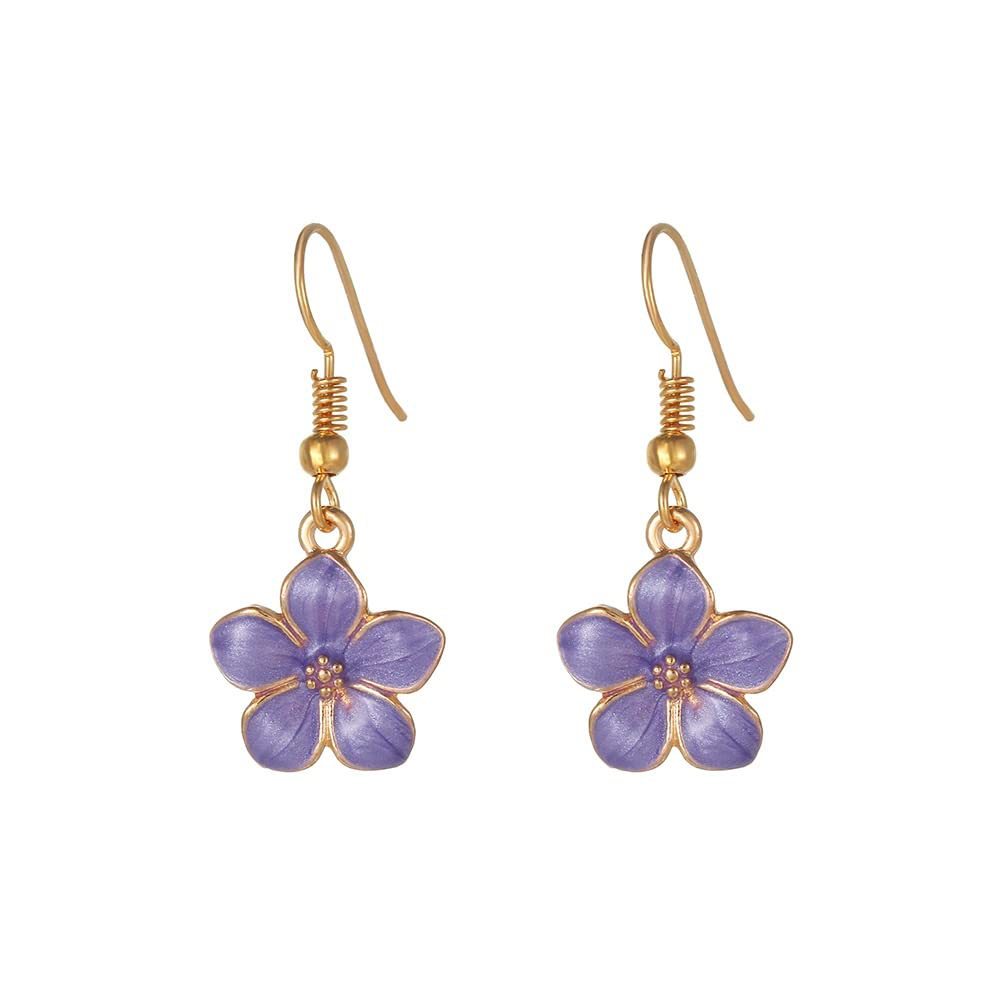 1 Pair Cute Lady Sweet Daisy Plating Copper Drop Earrings display picture 3