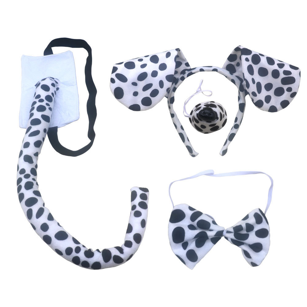 Fascia per capelli dalmata di Halloween, orecchie, guanti, gonna, travestimento per Halloween_voghion.com