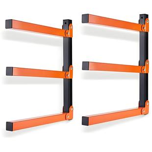 Wall-Mounted Wooden Storage Rack Wood Storage Metal Rack Indoor and Outdoor Use Foldable Easy to Install