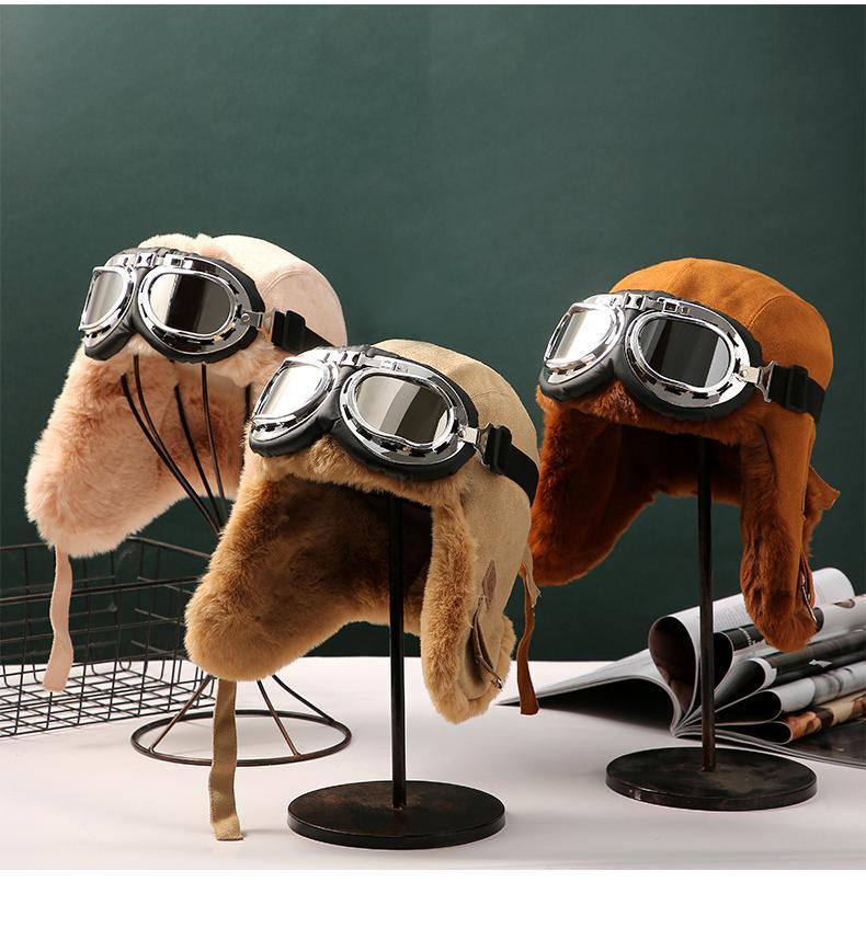 Sombreros para hombres y mujeres, otoño invierno, sombreros Lei Feng, felpa para hombres, protectores para los oídos de invierno, calidez espesa, piloto a prueba de viento_voghion.com