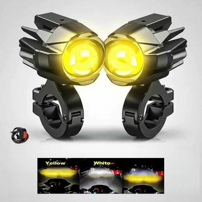 Motorcycle headlights, headlights Mini Waterbird High-Brightness Road Lighting - always-on-three-modespairing-switch