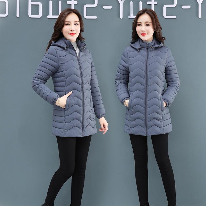 2025新款棉衣女百搭大码中长款羽绒棉服跨境外贸库存女式外套批发