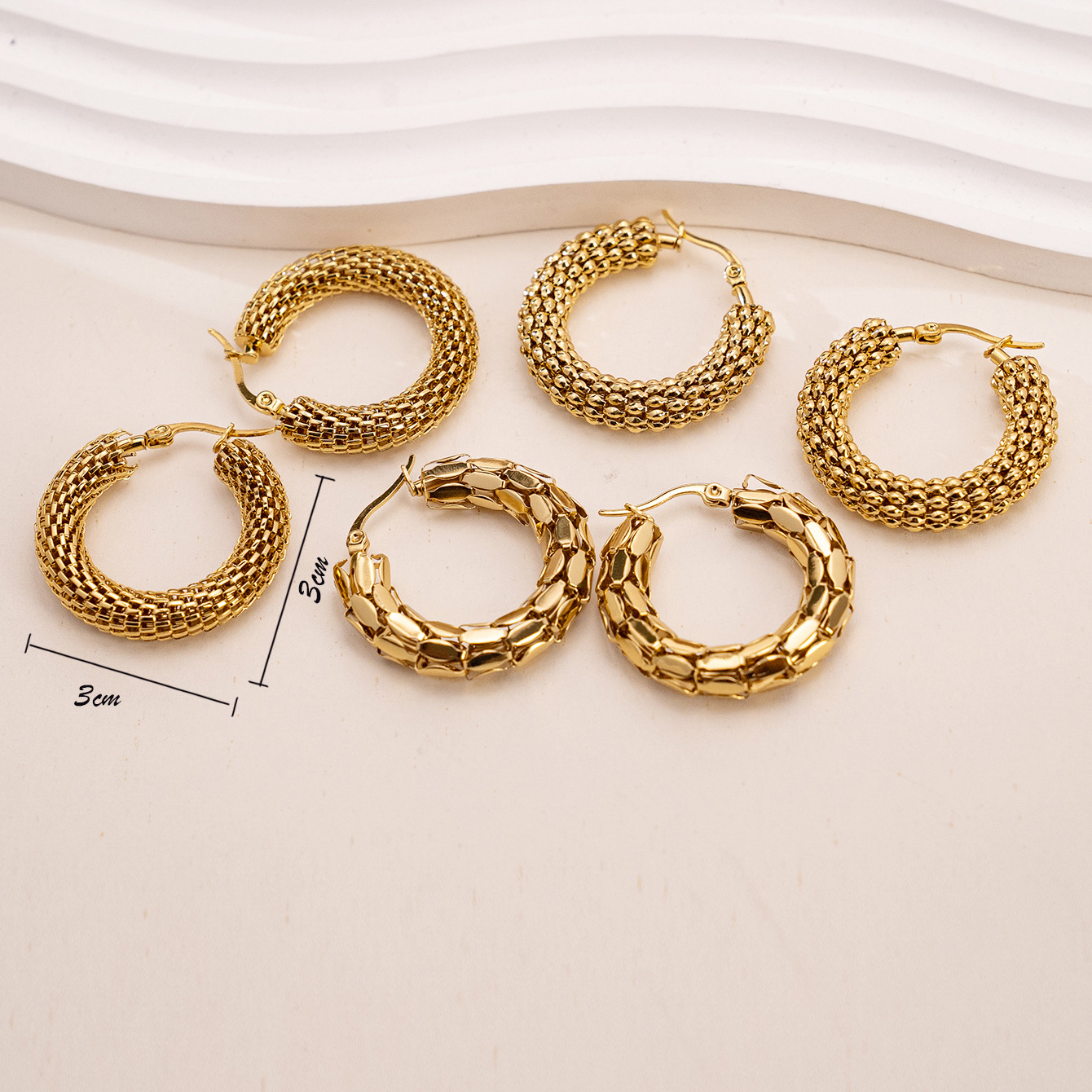 Women's Gender 1 Pair Retro Geometric Plating 304 Stainless Steel Earrings