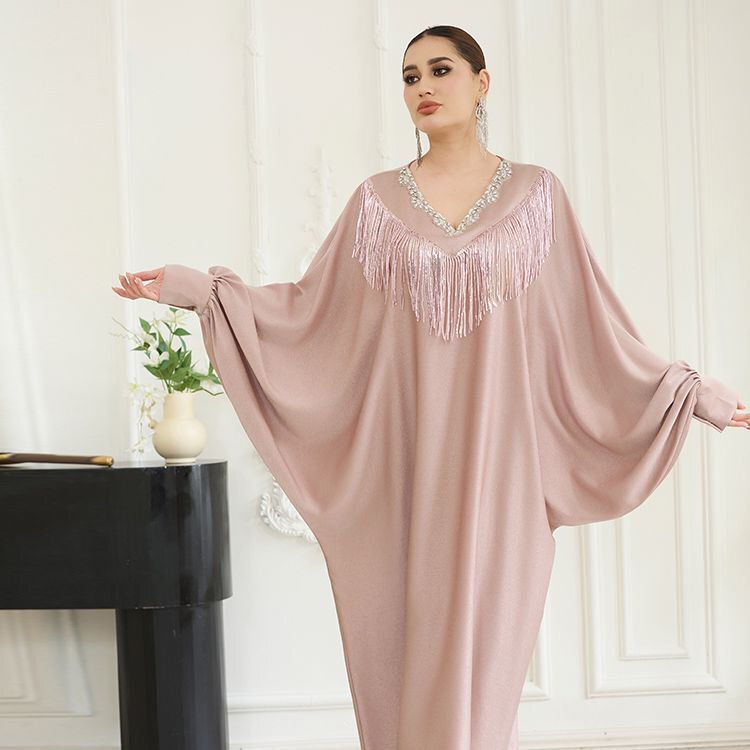 Fashionable Women's Clothing with Diamond Embellishments, Jalaibya Elegant Robes, Ethnic Costumes, Socialite Style, E-Commerce