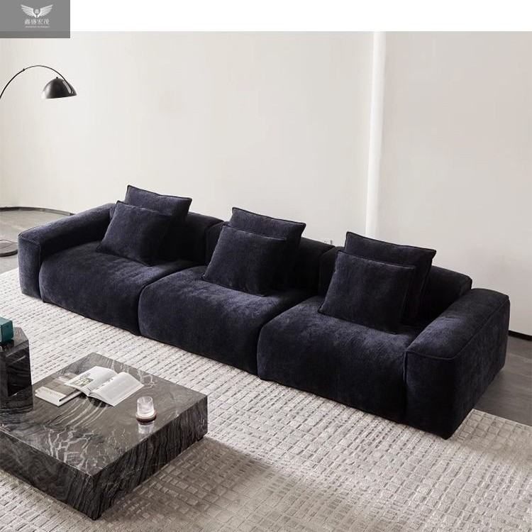 Nuevo sofá Schneier italiano minimalista sala de estar pequeña línea directa moderna simple ligera sofá de tela roja de lujo