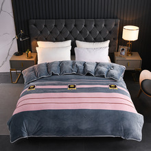 加厚牛奶绒单品被套双面加绒法莱绒多功能被套冬季牛奶绒盖毯批发