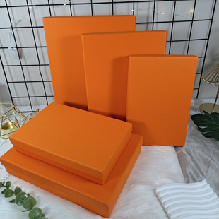 Orange Birthday Gift Box for Boys Empty Box Pajamas Gift Box Sense Gift Box Empty Box Silk Scarf Packaging Box