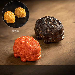 Small brave color tea pet can raise small ornaments mini personality cute rare pair of male and female guest JB resin thing English