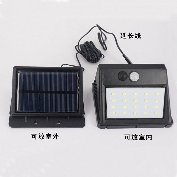 Luz de jardín con energía solar, luz de pared impermeable con sensor de movimiento para exteriores, iluminación para garaje, sensor inteligente, súper brillante.