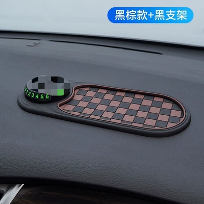 Center Console Storage Mat, Dashboard – Anti-slip mat - kk01-black-and-brown-style-black-bracket-with-moving-number-plate-opp-bag