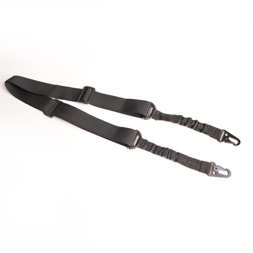 Outdoor Tactical Multi-Function Gun Rope Nylon Double Point Combat Training Shoulder Strap Black Special Training Crossbody Task Gun Belt 