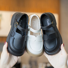 女童小皮鞋2024春秋新款兒童單鞋黑色寶寶公主鞋軟底學生演出鞋子