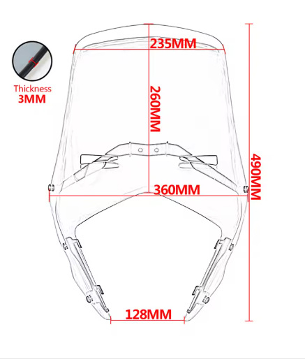Cross-Border Applicable Ktm390/790/890Adv Modified Windshield Motorcycle Wind Deflector 19-24