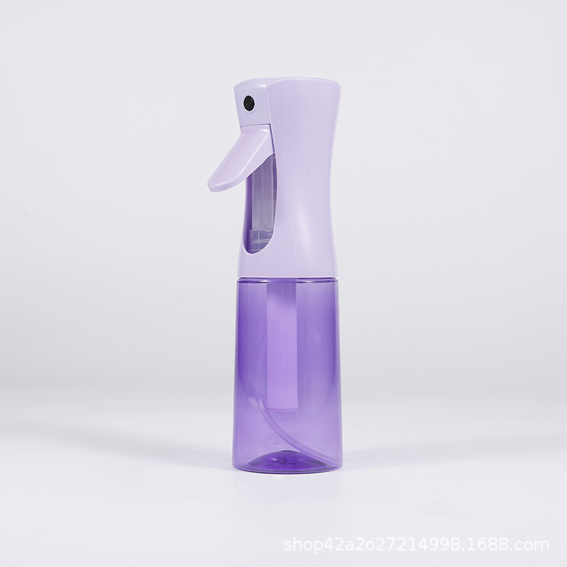 Fábrica transfronteriza al por mayor 200ML300ml color transparente botella de pulverización continua Barber alta presión niebla fina hidratante regadera fábrica