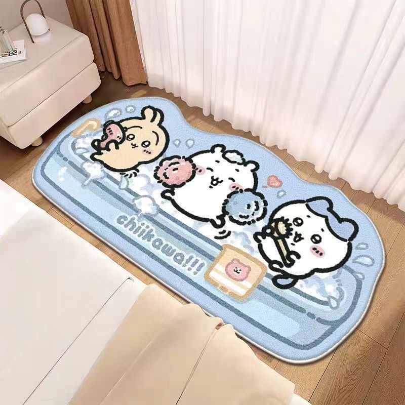 模造カシミヤカーペット、寝室のベッドサイドブランケット、かわいい漫画の厚みのある柔らかいカーペット、リビングルームの汚れにくいお手入れが簡単なコーヒーテーブルブランケット|undefined