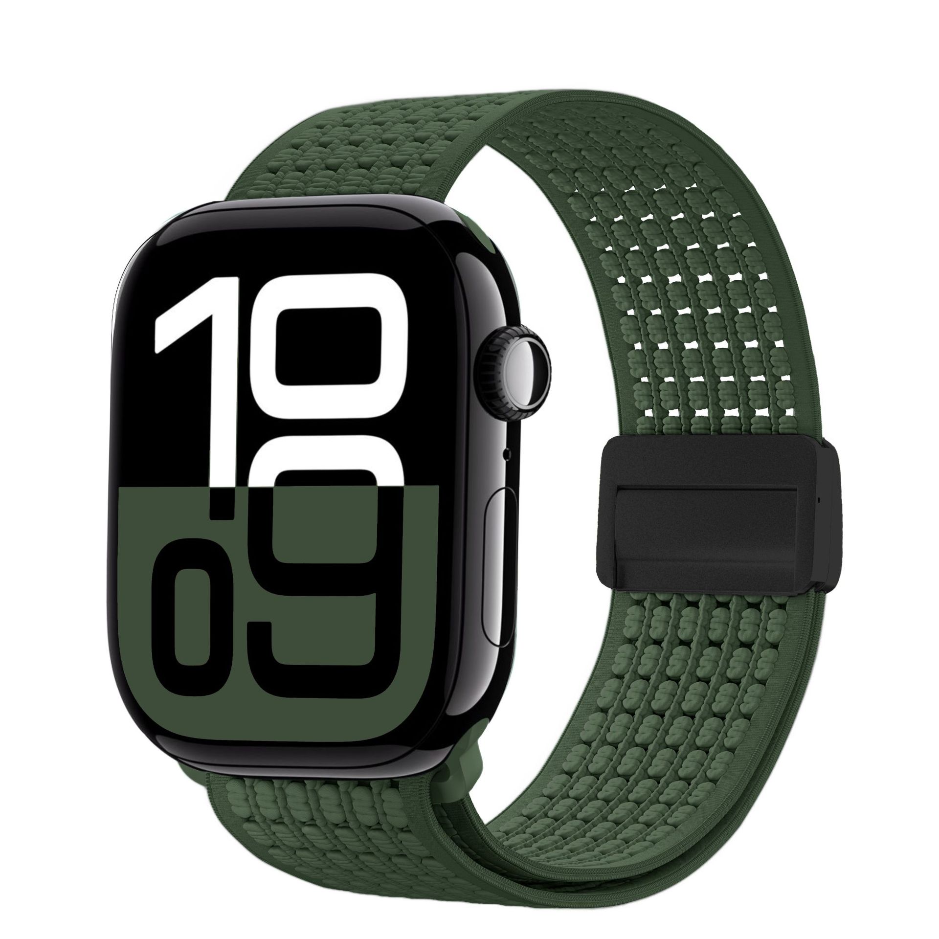 Correas para Apple Watch compatibles con Apple Watch 7/8/9, elásticas, de nailon tejido, con cierre magnético, correa para iWatch S10