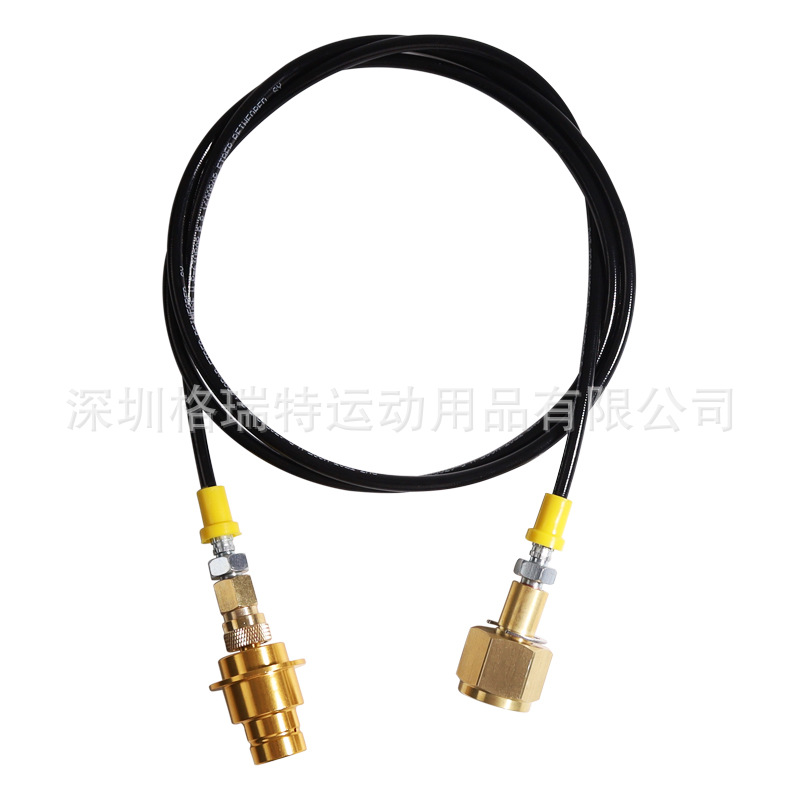 亚马逊新款1.5米黑细苏打管接快插头充气阀sodastream苏打水机管