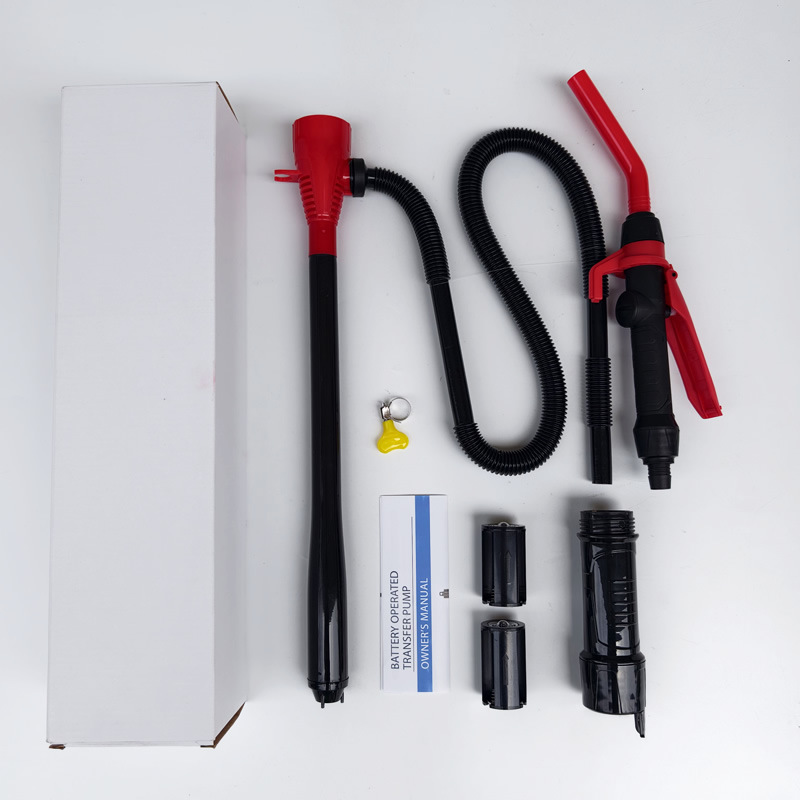 Electric oil pump, portable emergency oil extractor for vehicles, detachable battery-powered water pump, used for transferring gasoline and diesel, with suction hose