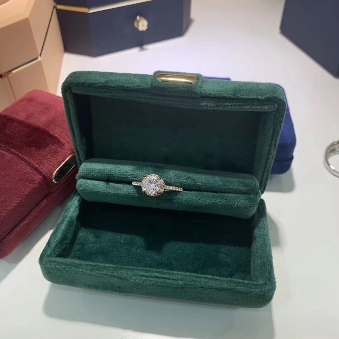 新款高档网红戒指盒抖音同款绒布对戒指盒子求婚首饰创意礼物