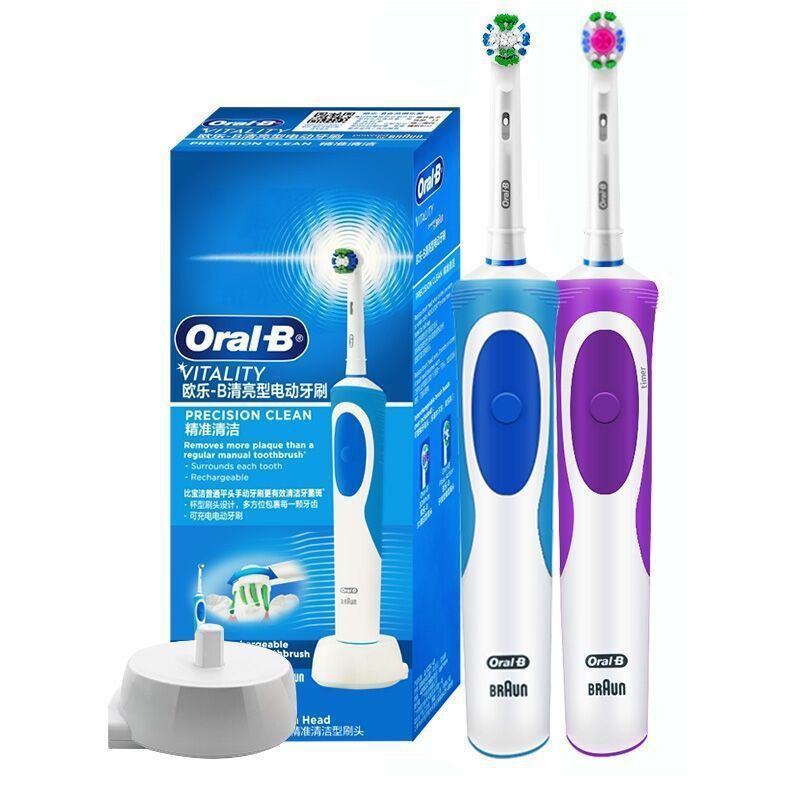 德国OralB/欧乐B电动牙刷D12软毛成人情侣感应充电式旋转美白牙刷|undefined