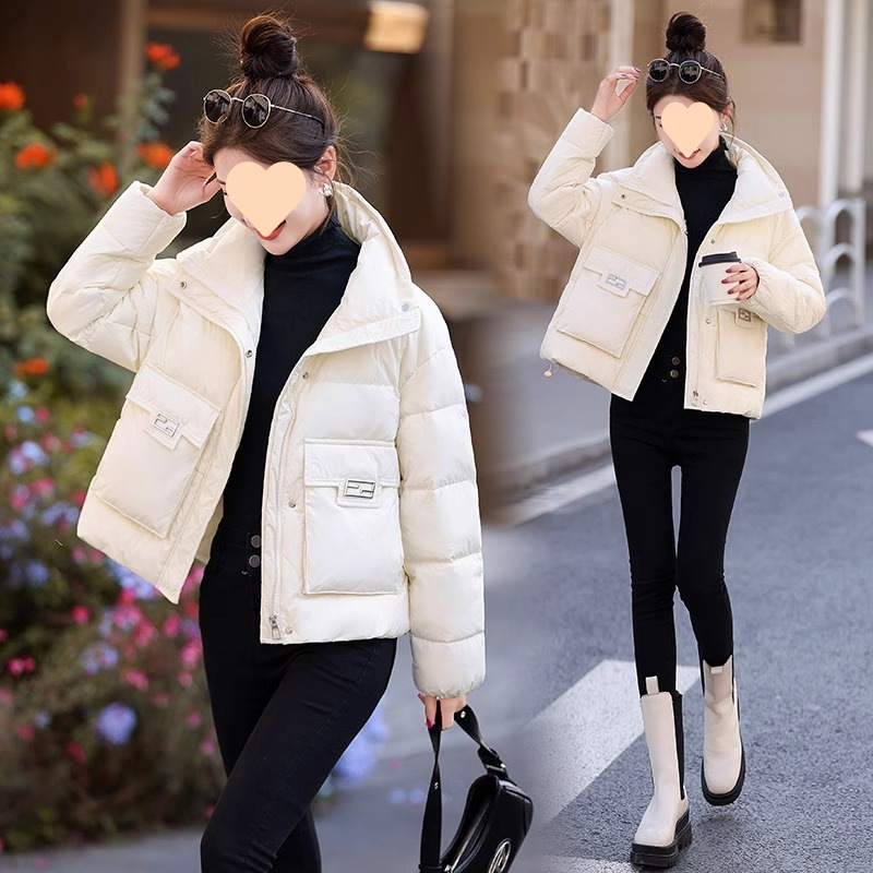 Down cotton jacket for women 2025 winter new high-end and thick warm small bread jacket for middle-aged