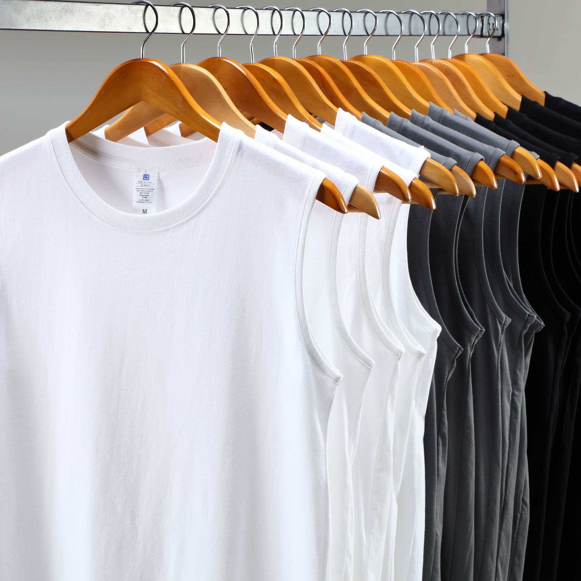 Japanese cotton summer base solid vest for men and women
