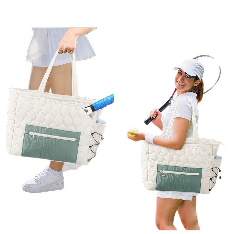 Amazon nuevo bolso de tenis para mujeres al aire libre bolso de tenis portátil bolso de hombro de tenis a cuadros frescos image 6