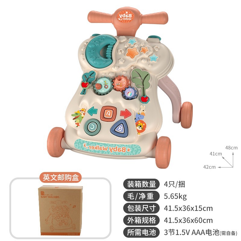 宝宝学步车手推车防侧翻婴儿走路助步车玩具儿童多功能玩具车批发|undefined