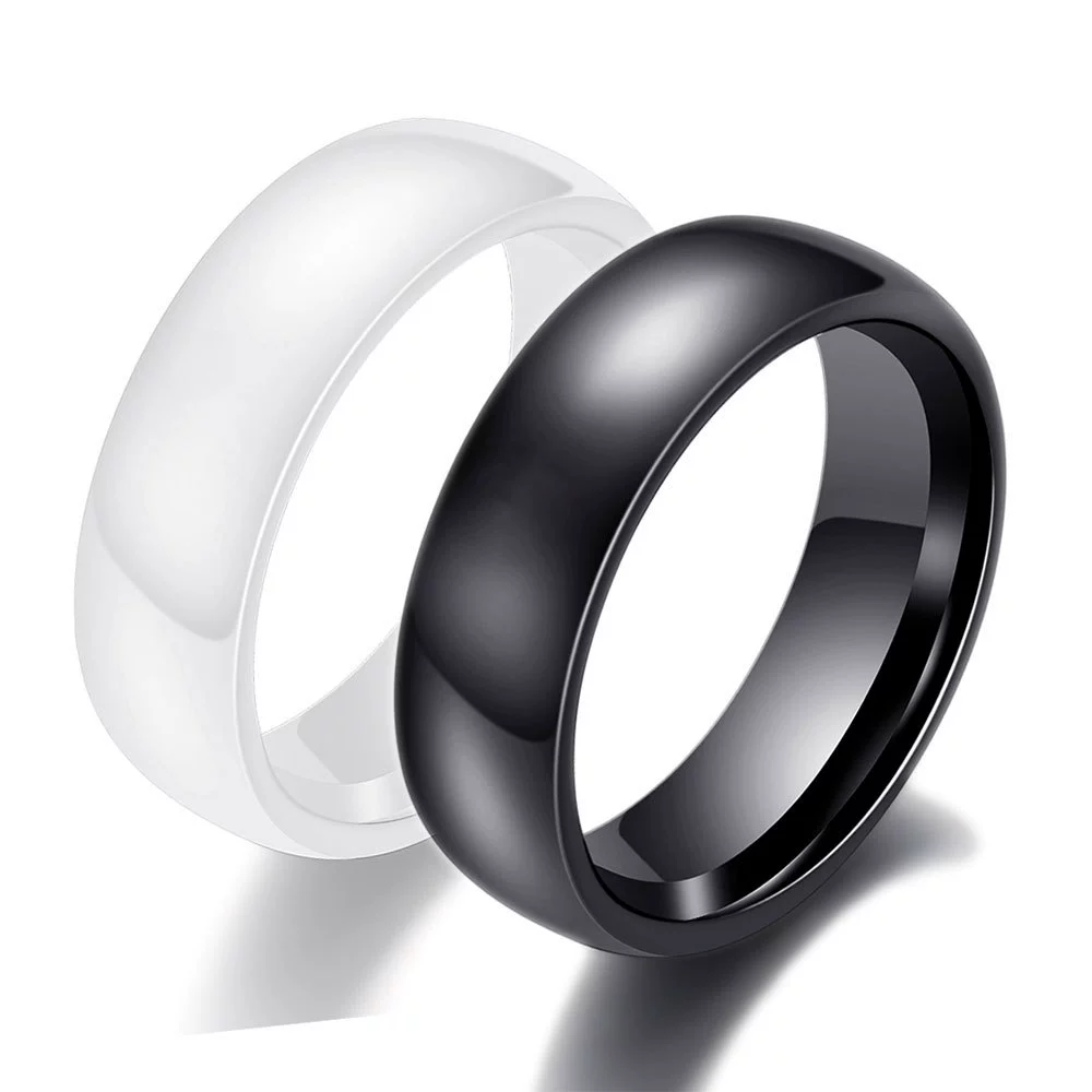 Glossy universal ring, accessory for men and women, 6mm, simple and elegant design, for beloved