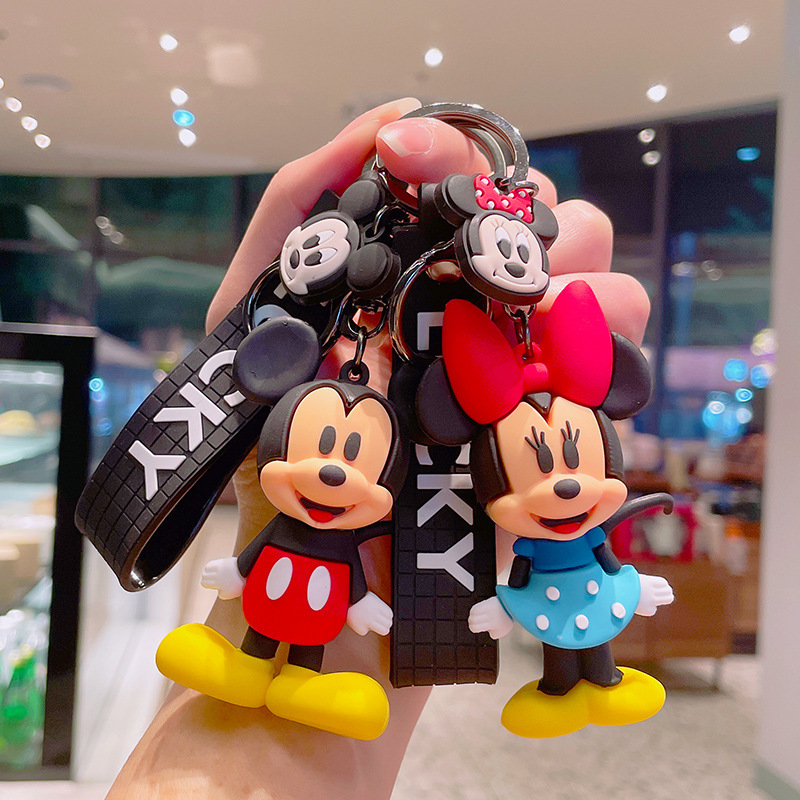 Cartoon Mickey Mouse Mickey Minnie Doll Doll Keychain Exquisite Couple School Bag Pendant Car Bag Hanging Ornaments Cartoon Mickey Mouse Mickey Minnie Doll Doll Keychain Exquisite Couple School Bag Pendant Car Bag Hanging Ornaments