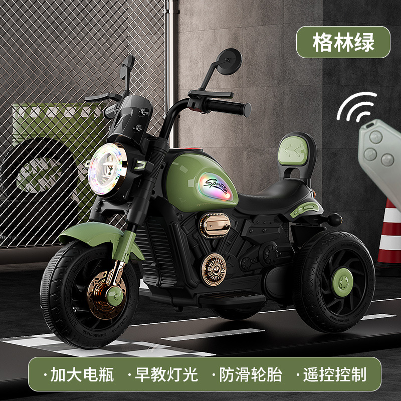 motocicleta eléctrica para niños triciclos para niños y niñas coche para niños se puede sentar en el coche de juguete de regalo de control remoto