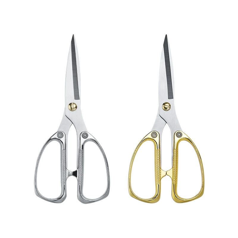 Alloy powerful kitchen chicken bone shearing stainless steel gold -plated home tailor scissors barbecue scissors kitchen shear