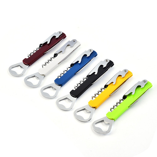 Stainless steel bottle opener, creative red wine bottle opener, wine opener, household portable multi-function bottle opener