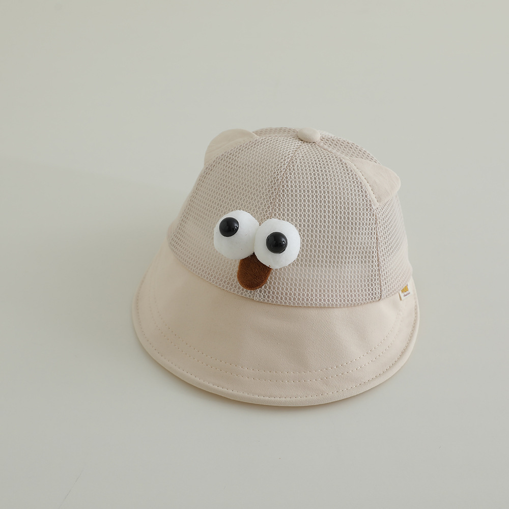 Sombrero para niños, estilo fino de verano, malla divertida y transpirable, sombrero de visera de ala grande, sombrero de protección solar para bebés para hombres y mujeres