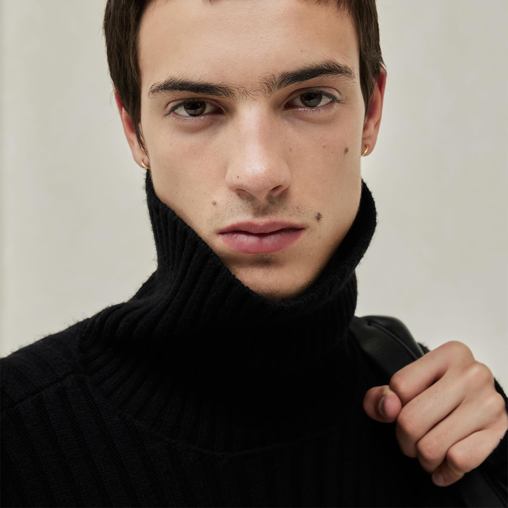 24FW nuevo FOG ESSENTIALS piña flor de punto hombre y mujer suéter de cuello alto casual suelto