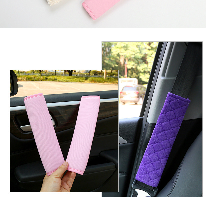 Car seat belt shoulder pad lengthened soft and comfortable processable plush protective cover car supplies factory direct sales batch