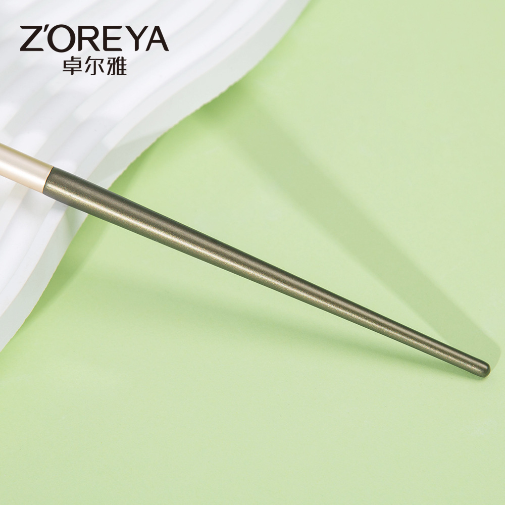 Zhuolya nuevo medio ventilador nariz cepillo herramientas de belleza al por mayor hoz ángulo oblicuo resalte reparación manchas maquillaje cepillo