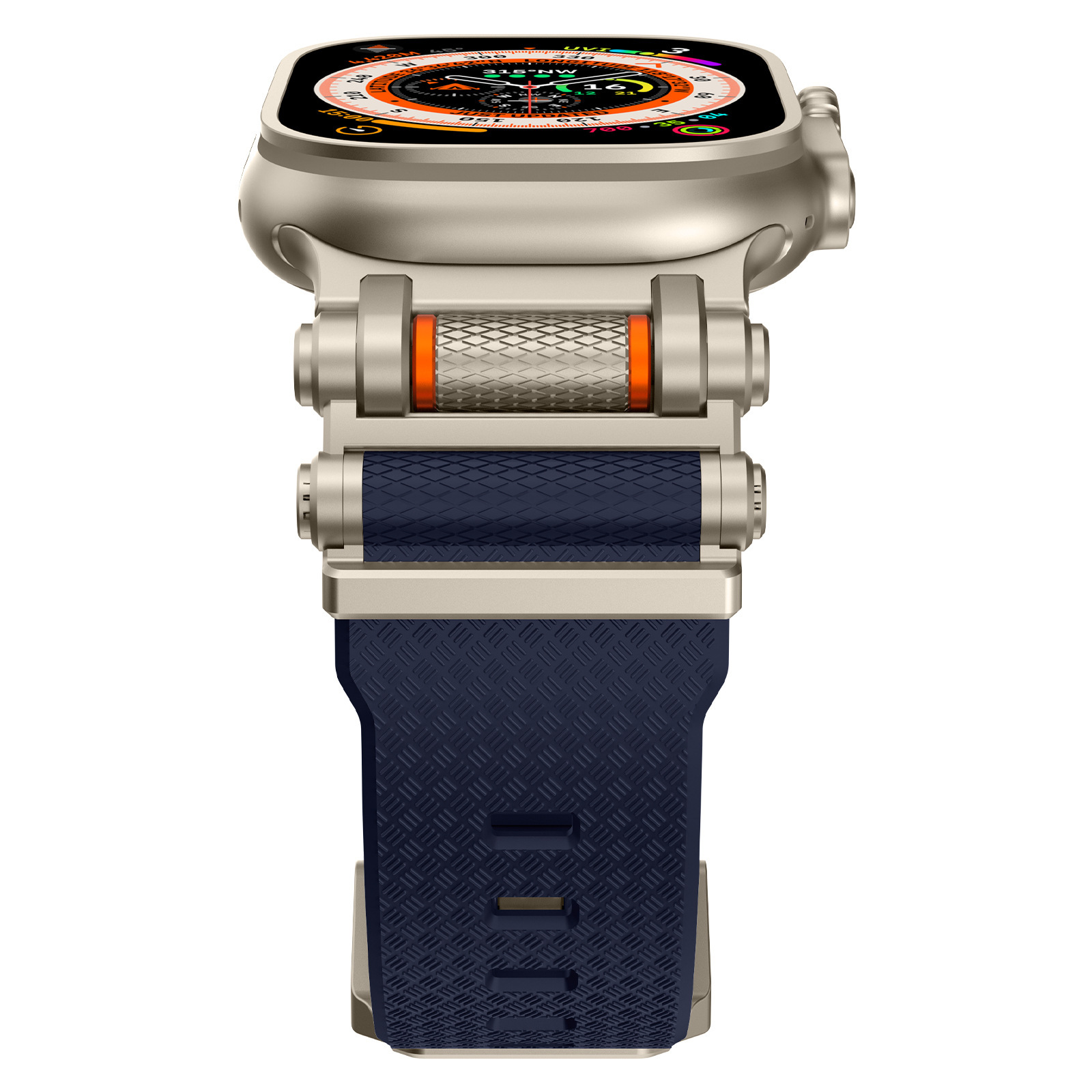 适用苹果Apple Watch表带三星Ultra表带碳纤维硅胶表带钢命运齿轮