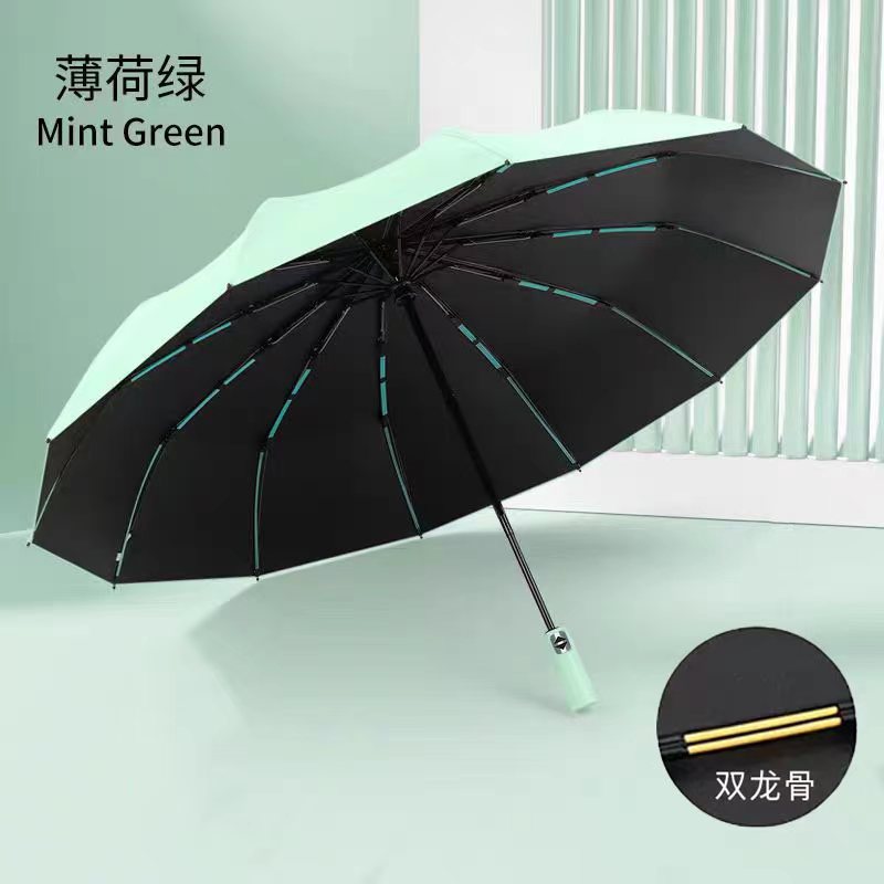 Sombrilla de vinilo triple, doble uso para sol y lluvia, sombrilla plegable, sombrilla con impresión de logotipo, sombrilla publicitaria, protección UV.