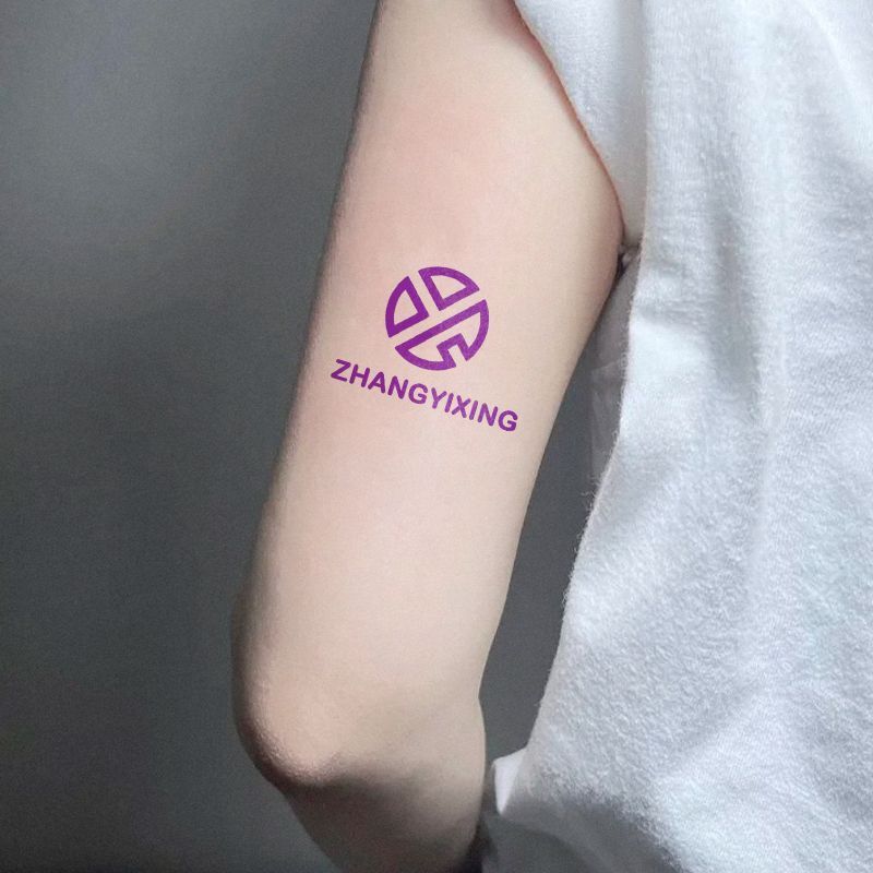 Zhang Yixing Concert Lamb Hoof Pattern Tattoo Sticker Creative Niche Material Simple Arm Collarbone Face Sticker