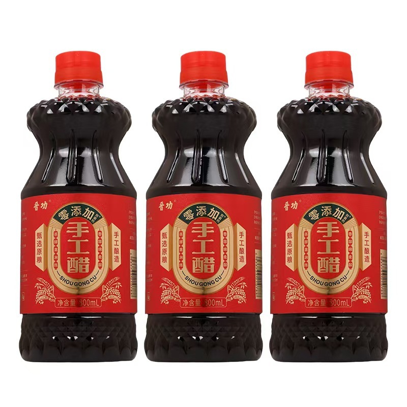3瓶零添加晋功山西特产手工醋醋正宗纯粮酿造食用醋家用无添加凉|undefined