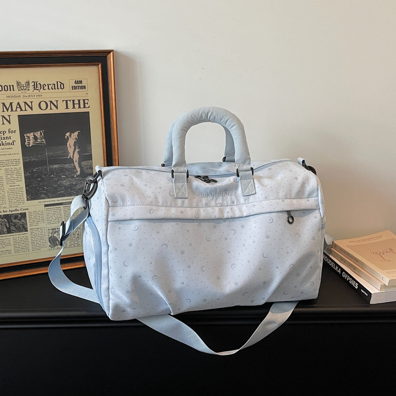 Bolsa de viaje de gran capacidad de viaje de corta distancia, bolsa de equipaje de mano de moda de mujer, bolsa de ejercicio deportiva ligera, bolsa de almacenamiento en espera de producción image 10