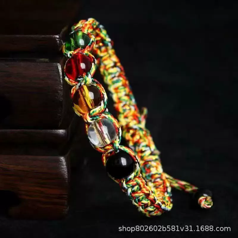 Браслет из бисера с пятью стихами ручной работы