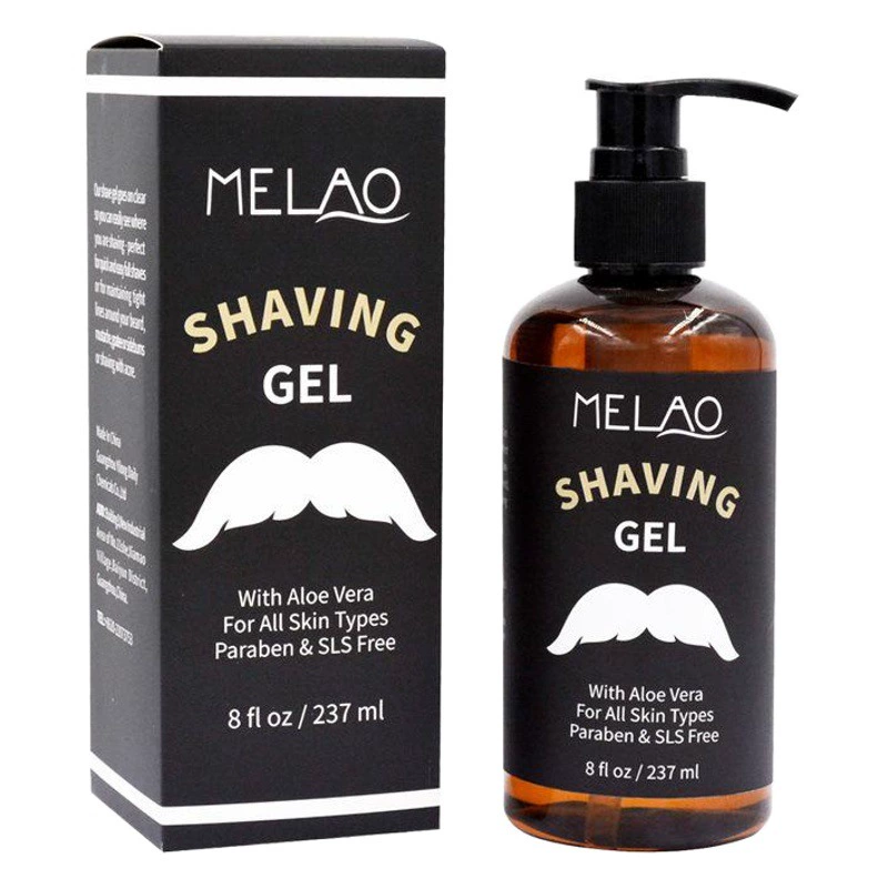 Cross Border MELAO в наличии Гель для бритья 237 мл Смягчающая борода Освежающая кожа Предотвращение пузырей Для Бритья