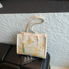 大容量单肩包女斜挎包新款2025托特休闲百搭手提包学生上课通勤包