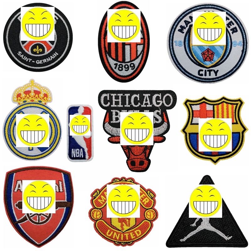 建兴现货高质量足球队标刺绣布贴电脑绣花标衣服帽子装饰补丁贴