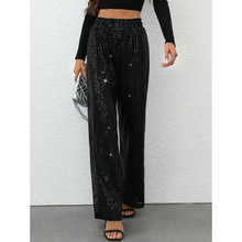 D 71167 Sequin slim straight pants ��Ƭ����ֱͲ��羳��