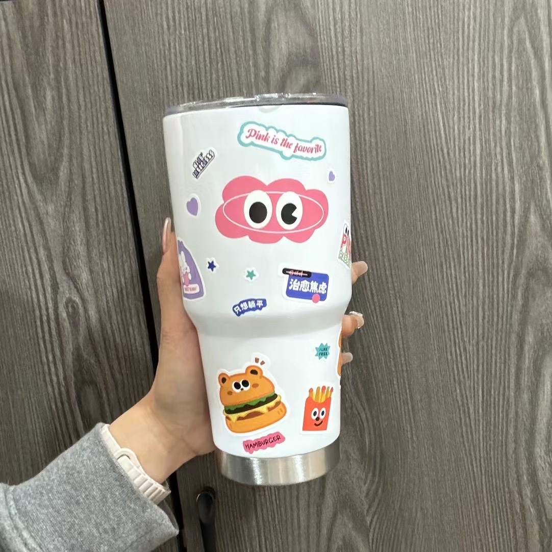 Ice Ba Cup Автомобильные чашки портативные кофейные чашки Холодные чашки Увлажняющие чашки двойного назначения Летние чашки из нержавеющей стали