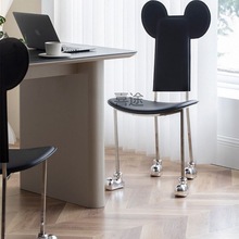 a~米奇椅子创意马鞍皮设计师经典创意客厅椅家用餐椅小红书桌化妆