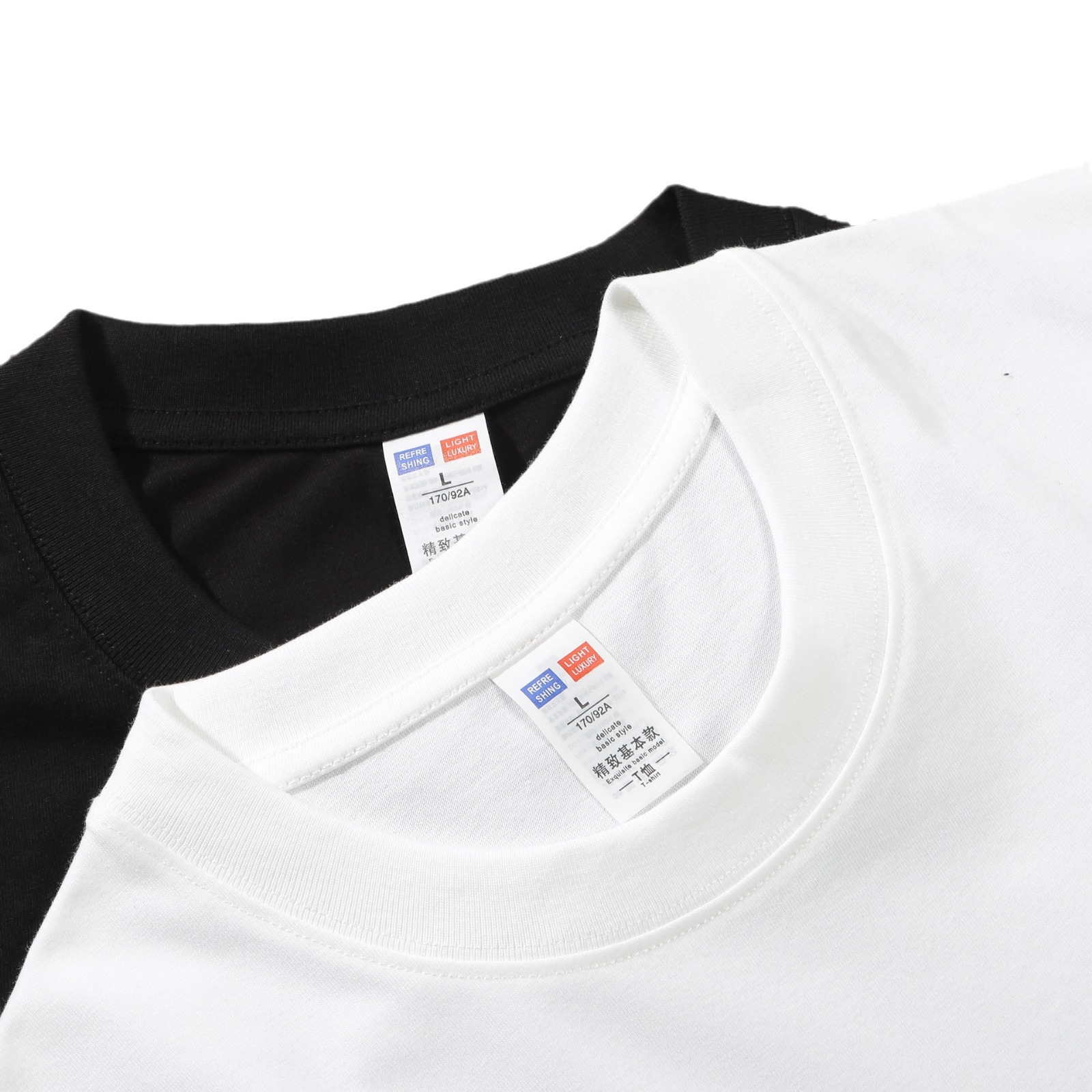 Camiseta de algodón pesado de 230g de manga corta de verano para hombre Camiseta de fondo de color sólido para hombre Camiseta de marca de moda suelta Ropa blanca